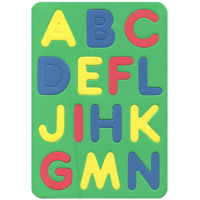 Мягкая мозаика "Английский алфавит" 2 рамки, 26 разноцветных букв инфо 8839d.