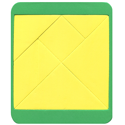 Мягкий танграм "Квадрат Пифагора", цвет: желтый, зеленый 1 см Состав 8 элементов инфо 8877d.