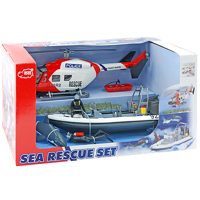 Игровой набор "Морская служба спасения" 2 фигурки водолазов, фигурка акулы инфо 11665d.