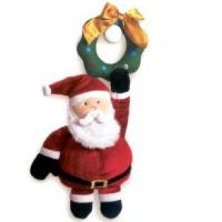 Дед Мороз с рождественским венком Мягкая игрушка, 36 см RUSS 2008 г ; Упаковка: пакет инфо 11719d.