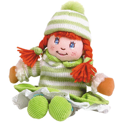 Мягкая игрушка "Кукла", цвет: зеленый, 26 см 40% модакрил Набивка: 100% синтепон инфо 11722d.