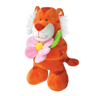 Мягкая игрушка "Тигр с цветком", 30 см искусственный мех Набивка: синтепон, гранулы инфо 11738d.