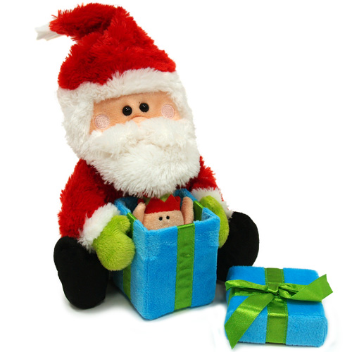 Дед Мороз с подарком Мягкая игрушка, 21 см Серия: Christmas Surprises инфо 11845d.