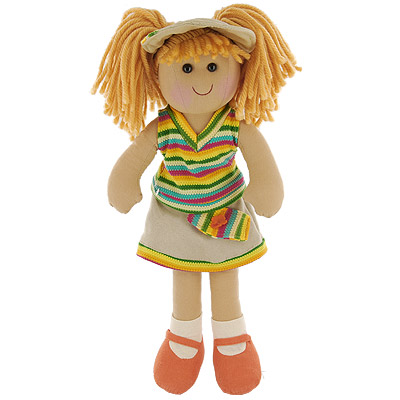 Тряпичная набивная кукла "Девочка в козырьке" Высота: 42 см Набивка: синтепон инфо 11982d.