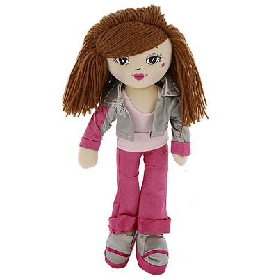 Тряпичная набивная кукла "Девочка в брюках" Высота: 37 см Набивка: синтепон инфо 11985d.