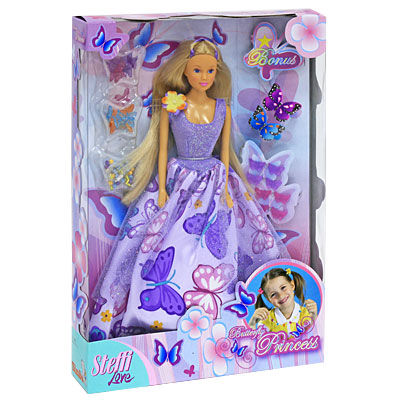 Кукла Steffi "Принцесса бабочек" в фиолетовом платье Материал: текстиль, пластик Изготовитель: Китай инфо 12029d.