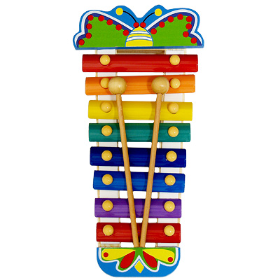 Ксилофон "Бабочка", 8 тонов игрушек Состав Ксилофон, 2 палочки инфо 12586d.
