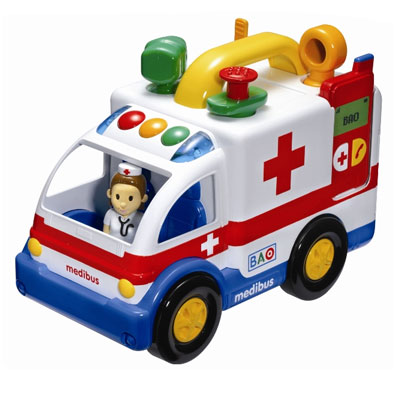Интерактивная игрушка "Медицинская машина" телефон со звуками, фигурка медсестры инфо 12804d.