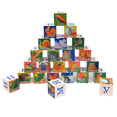 Обучающая игра с кубиками "Азбука" с загадками на русском языке инфо 12881d.