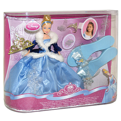 Праздничный набор "Золушка": кукла и аксессуары куклы, пара туфель для ребенка инфо 13187d.