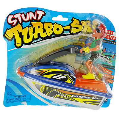 Игровой набор "Stunt Turbo-Ski", цвет: синий, оранжевый Состав Водный мотоцикл, фигурка человечка инфо 13317d.