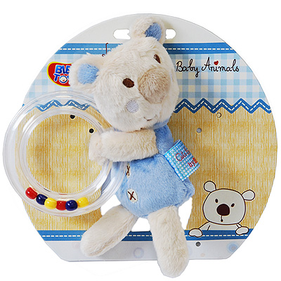 Мягкая игрушка-погремушка "Медвежонок", 15,5 см 15,5 см Материал: текстиль, пластик инфо 991e.